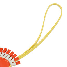 Load image into Gallery viewer, HERMES JeezyCamail Bag Charm Orange/Lime/Craie/Vert Fizz Lambskin
