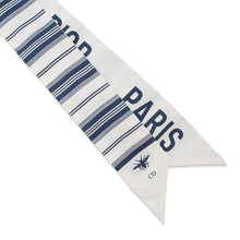 将图像加载到图库查看器中，Dior Mitzah Scarf Navy/White Silk100%
