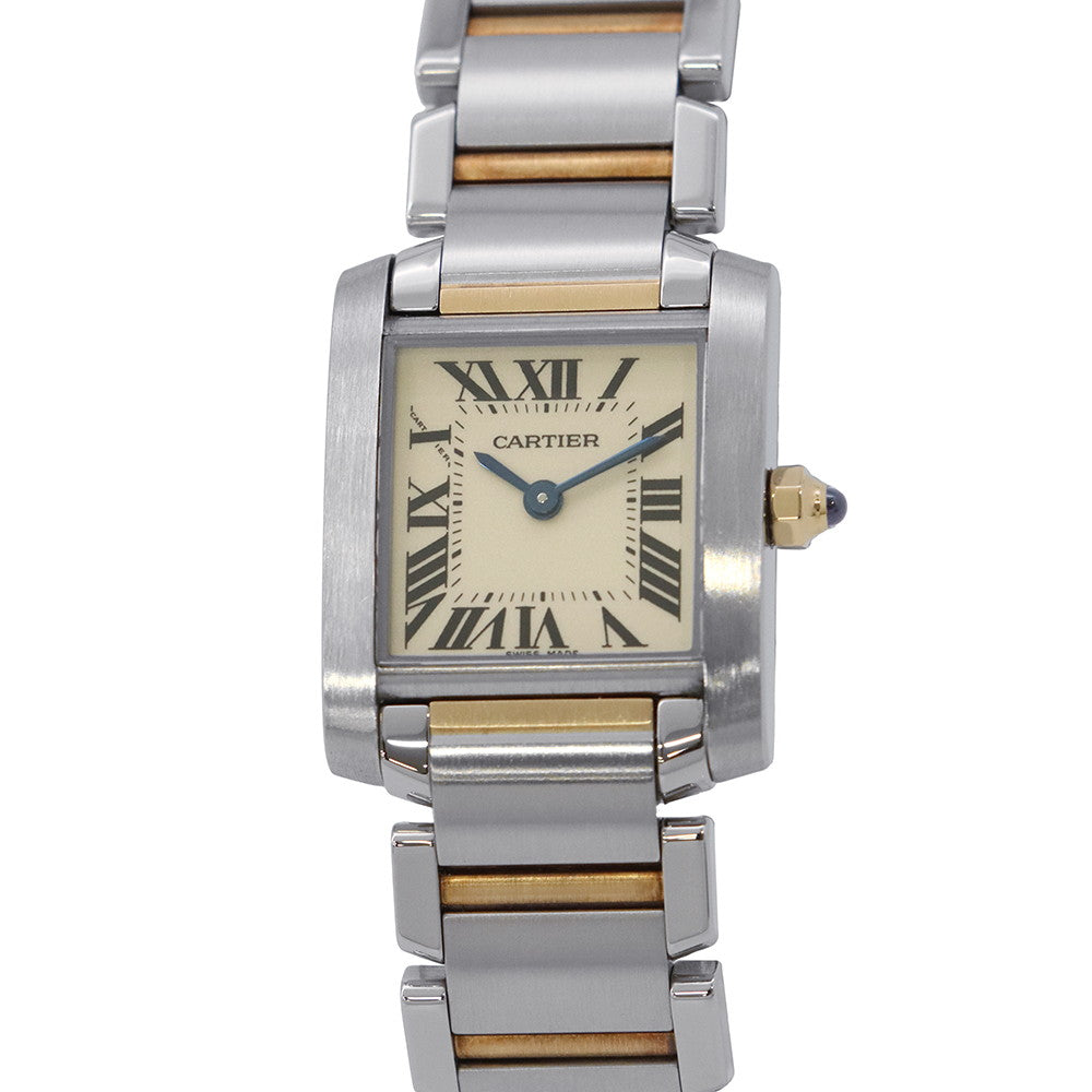 CARTIER Tank Francaise SM H25.35mm×W20.3mm Stainless Steel K18YG White DialW51007Q4