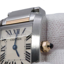 将图像加载到图库查看器中，CARTIER Tank Francaise SM H25.35mm×W20.3mm Stainless Steel K18YG White DialW51007Q4
