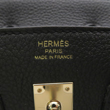 将图像加载到图库查看器中，HERMES Birkin Black Togo Leather Size 25
