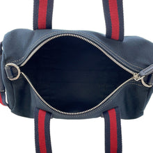 将图像加载到图库查看器中，GUCCI Printed Canvas Small Duffle Bag Dark Blue816865 Canvas
