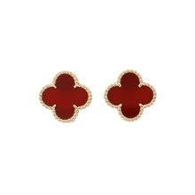 Load image into Gallery viewer, Van Cleef &amp; Arpels Vintage Alhambra Earring Size vintageVCARD40400 18K Yellow Gold
