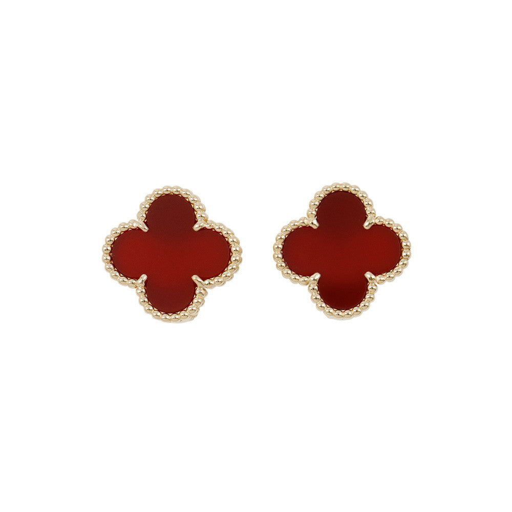Van Cleef & Arpels Vintage Alhambra Earring Size vintageVCARD40400 18K Yellow Gold