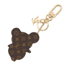 将图像加载到图库查看器中，LOUIS VUITTON LV × TM Keychain Super Flat MulticolorM02467 Metal CowhideLeather

