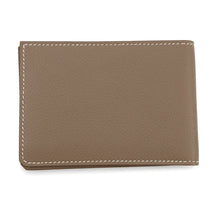 将图像加载到图库查看器中，HERMES HSellier Horizontal Card Case Etoupe Evercolor
