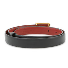 将图像加载到图库查看器中，TOD’S T Timeless Leather Reversible Belt Black/RedXCWTSB30100RBR6077 Leather Size 75
