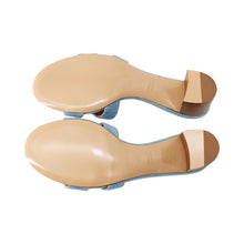 将图像加载到图库查看器中，HERMES Oasis Blue Claire Denim Leather Size 37.5
