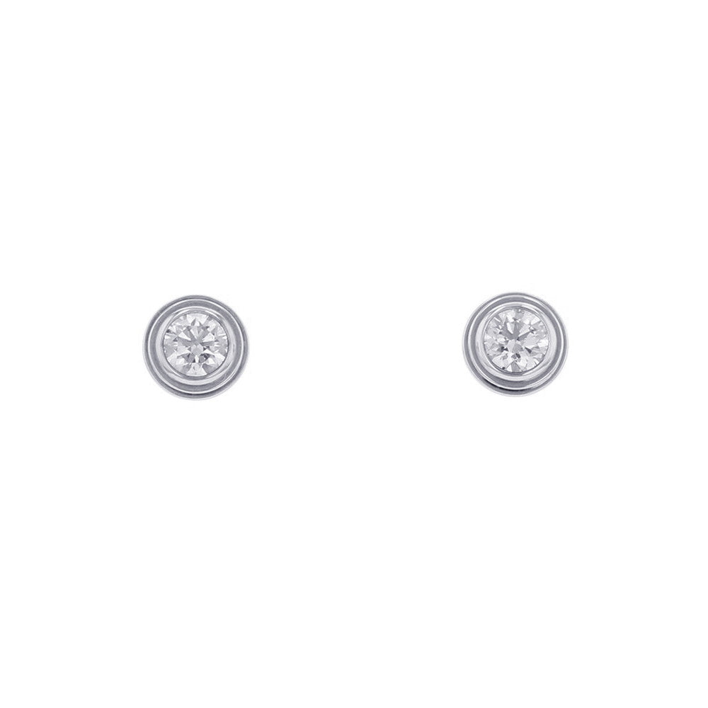 CARTIER Damour Earring Size MediumB8041400 18K White Gold