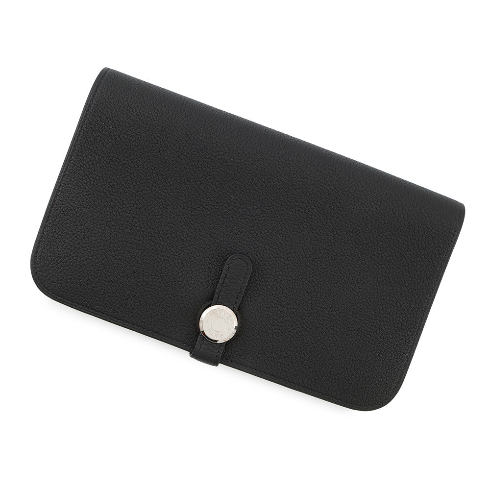 HERMES Dogon Black Evercolor