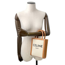 Load image into Gallery viewer, CELINE Vertical Cabas Natural/Tan193302 Canvas Leather Size Mini
