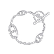 将图像加载到图库查看器中，HERMES Chaine d&#39;Ancre Farandole Bracelet Size SH SV925
