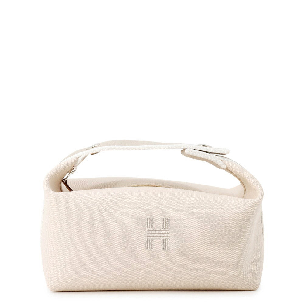 HERMES Brid a Black Beige Canvas Size PM