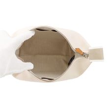 将图像加载到图库查看器中，HERMES Brid a Black Beige Canvas Size PM
