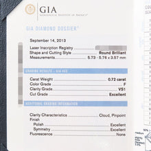 将图像加载到图库查看器中，HARRY WINSTON Round Cut Solitaire PendantPIDPRD010SI Pt950
