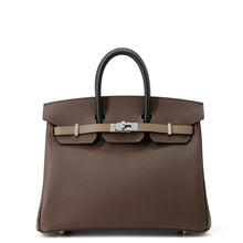 将图像加载到图库查看器中，HERMES Birkin tricolor Ecorce/Etoupe/Black Epsom Size 25
