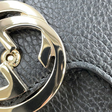 将图像加载到图库查看器中，GUCCI Interlocking G Bag Black510302 Leather
