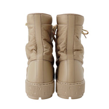 将图像加载到图库查看器中，HERMES fresh ankle boots Beige Fabric Leather Rubber Size 37

