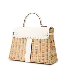 将图像加载到图库查看器中，HERMES Kelly Picnic Nata/Natural Swift Leather Willow Size 35
