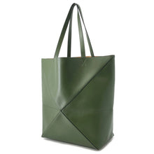 将图像加载到图库查看器中，LOEWE puzzle fold tote GreenB933Q18X01 Leather Size XL
