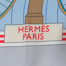 Load image into Gallery viewer, HERMES Carre Les becanes Rebecanes Size 70 Blue/Red/Multicolor Silk100%

