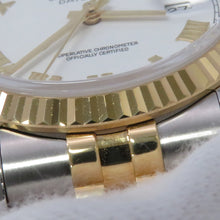 将图像加载到图库查看器中，ROLEX Datejust W36mm Stainless Steel K18YG White Dial116233
