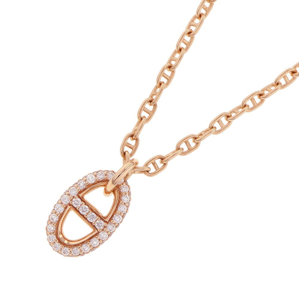 HERMES Chaine d'Ancre Farandole Pendant PM Size STH221303B 00ST 18K Pink Gold