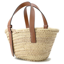 Load image into Gallery viewer, LOEWE Studio Ghibli Collaboration Dust Bunny Basket Bag Natural/Black/TanA223S93X09 Raffia Leather Size Small
