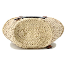 Load image into Gallery viewer, LOEWE Studio Ghibli Collaboration Dust Bunny Basket Bag Natural/Black/TanA223S93X09 Raffia Leather Size Small
