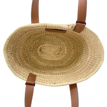 Load image into Gallery viewer, LOEWE Studio Ghibli Collaboration Dust Bunny Basket Bag Natural/Black/TanA223S93X09 Raffia Leather Size Small
