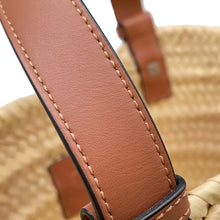 Load image into Gallery viewer, LOEWE Studio Ghibli Collaboration Dust Bunny Basket Bag Natural/Black/TanA223S93X09 Raffia Leather Size Small
