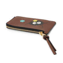 将图像加载到图库查看器中，LOEWE Studio Ghibli Collaboration Susuwatari Coin Card Holder Brown/Sky BlueC643Z40X16 Leather
