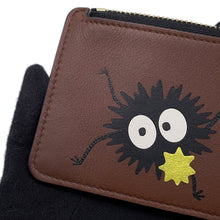 将图像加载到图库查看器中，LOEWE Studio Ghibli Collaboration Susuwatari Coin Card Holder Brown/Sky BlueC643Z40X16 Leather
