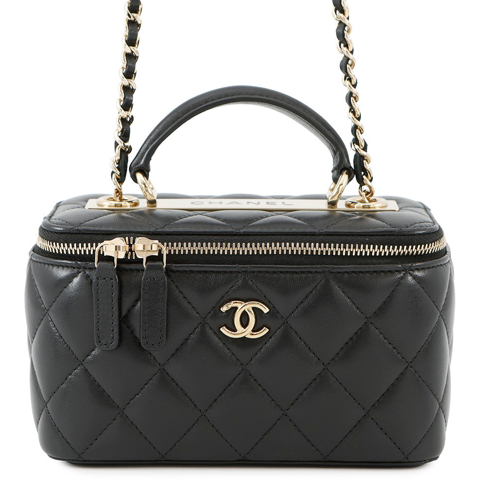 CHANEL Matelasse Chain Vanity BlackAP1472 Lambskin