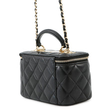 将图像加载到图库查看器中，CHANEL Matelasse Chain Vanity BlackAP1472 Lambskin
