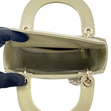 将图像加载到图库查看器中，Dior Lady Dior 2WAYHandbag Light Green Patent Leather Size Mini
