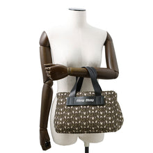将图像加载到图库查看器中，MIUMIU MIU EVERYWHERE 2way Handbag Japan Limited Edition Khaki/Beige5BA085 Canvas

