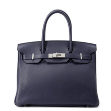 将图像加载到图库查看器中，HERMES Birkin Verso Blue Nuit/Rose PurpleH073613 Taurillon Clemence Size 30
