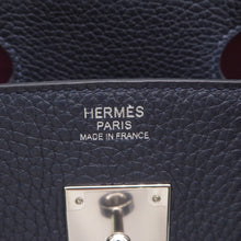 将图像加载到图库查看器中，HERMES Birkin Verso Blue Nuit/Rose PurpleH073613 Taurillon Clemence Size 30
