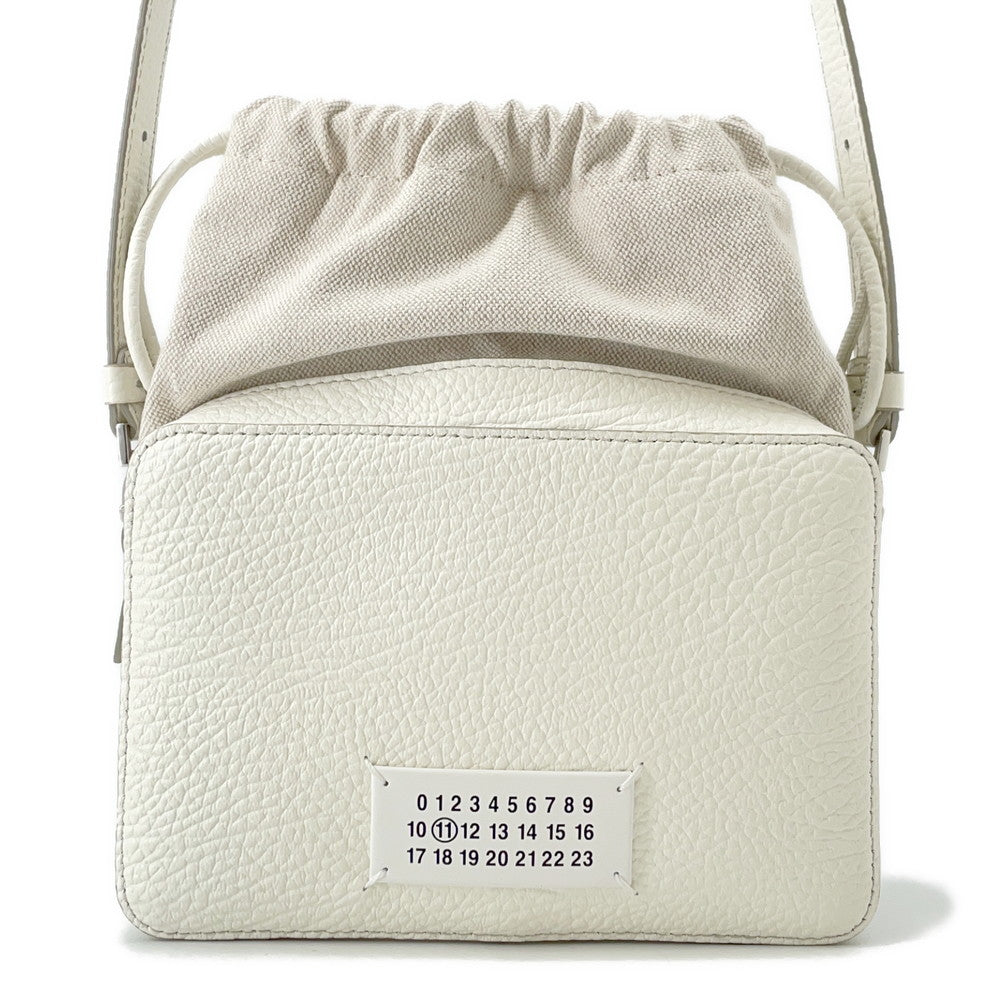 Maison Margiela ★Maison Margiela 5AC Camera Shoulder Bag WhiteSB1WG0018 Leather Canvas Size Medium