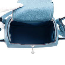 将图像加载到图库查看器中，HERMES Lindy New Blue Jean Taurillon Clemence Size Mini
