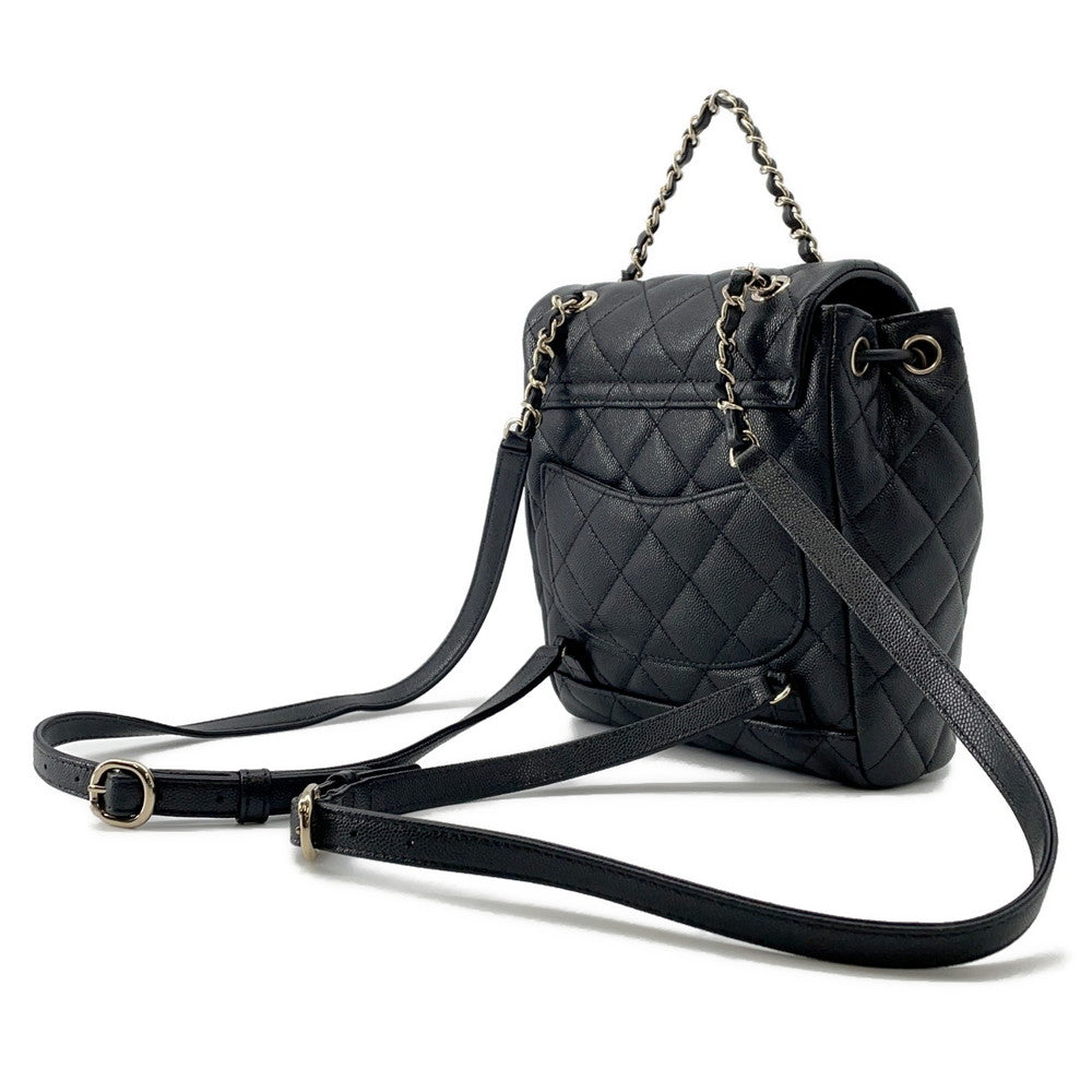 CHANEL ★Matelasse ChainBackpack BlackAS4058 Caviar Leather