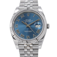 Load image into Gallery viewer, ROLEX Datejust 41 W41mm Stainless Steel K18WG Azzurro Blue Dial126334
