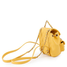 Load image into Gallery viewer, CHANEL Matelasse Backpack YellowAS3787 Calf Leather
