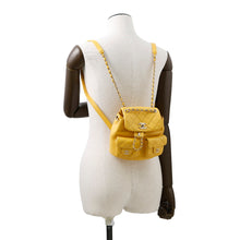 Load image into Gallery viewer, CHANEL Matelasse Backpack YellowAS3787 Calf Leather
