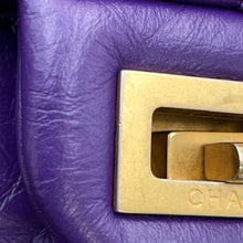 Load image into Gallery viewer, CHANEL 2.55 ChainShoulder Bag PurpleAS0874 Aged Calf Leather Size 20
