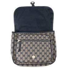 将图像加载到图库查看器中，GUCCI GG Canvas Children&#39;s Messenger Bag Navy/Beige793823 Canvas Leather
