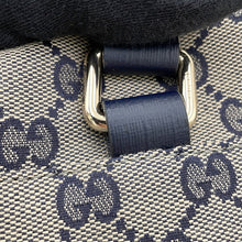 将图像加载到图库查看器中，GUCCI GG Canvas Children&#39;s Messenger Bag Navy/Beige793823 Canvas Leather

