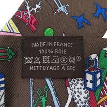 Load image into Gallery viewer, HERMES Twilly La For Parade Marron/Menthe/Jaune Vif Silk100%
