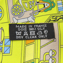 Load image into Gallery viewer, HERMES Twilly Maison des Carrés Jaune Vif/Blue Roy/Turquoise Silk100%
